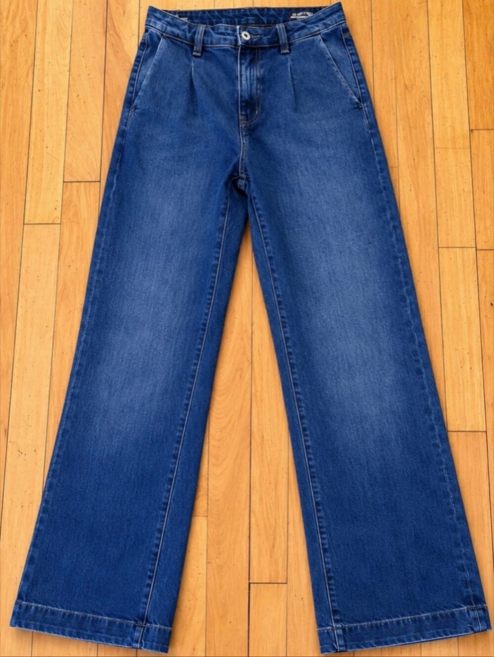 David Bitton Addie High Rise Wide Leg Jeans 27x33 High Rise Blue Denim